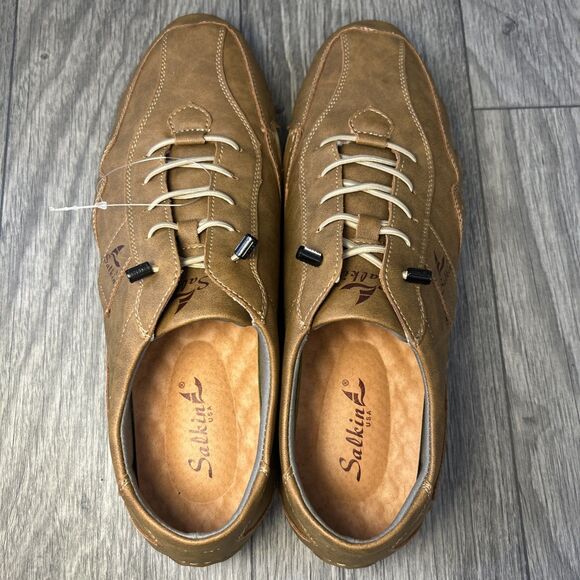 Salkin USA Men’s Leather Casual Shoes EU 47 US 12.5–13 Brown Lace-Up main image 7